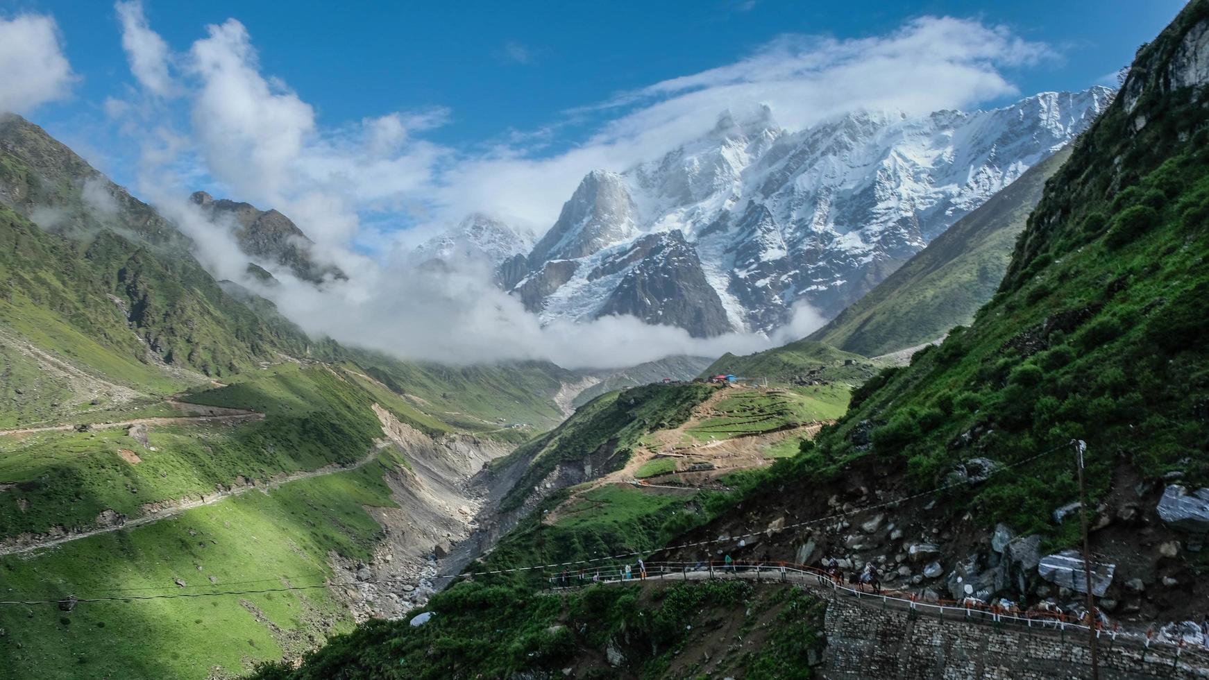 Snow Covered Peaks of Kedar Mountain Range photo