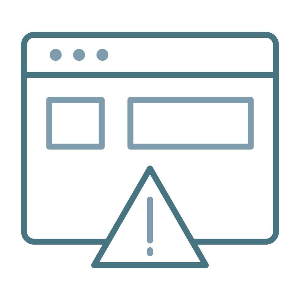 Website Error Line Two Color Icon vector