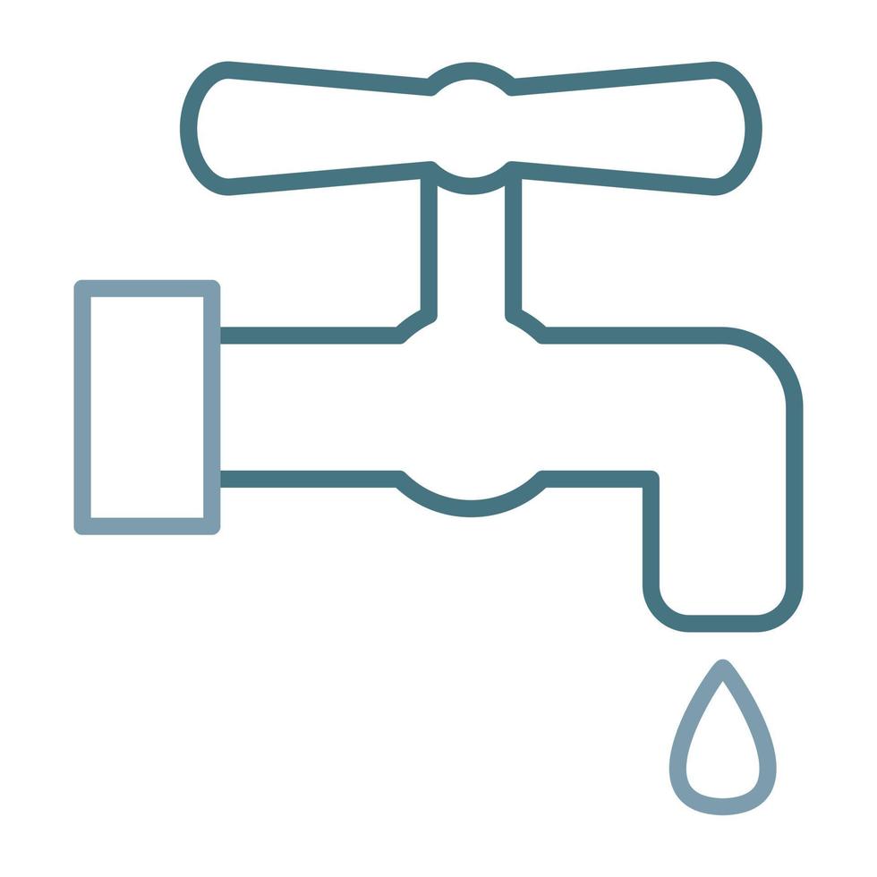 Faucet Line Two Color Icon vector