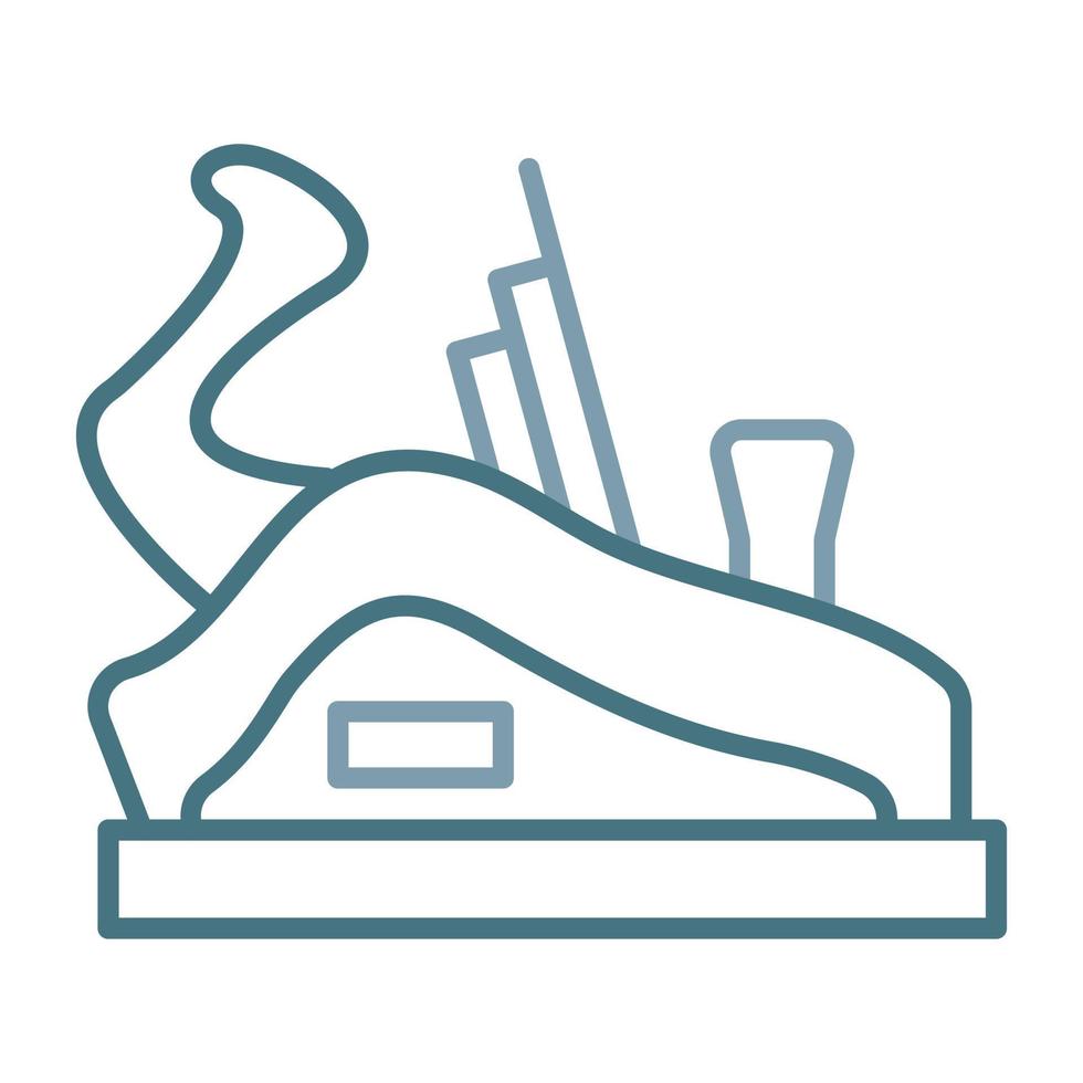 Plane Tool Line Two Color Icon vector