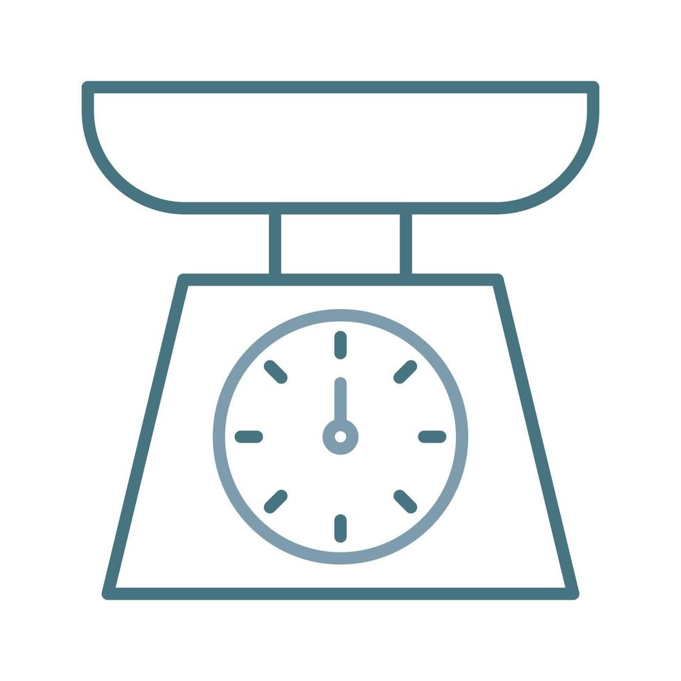 Weight Scale Line Two Color Icon vector