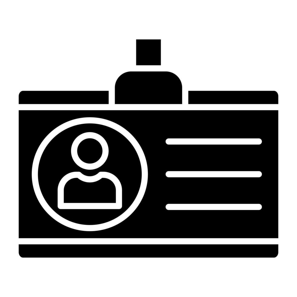 ID Glyph Icon vector