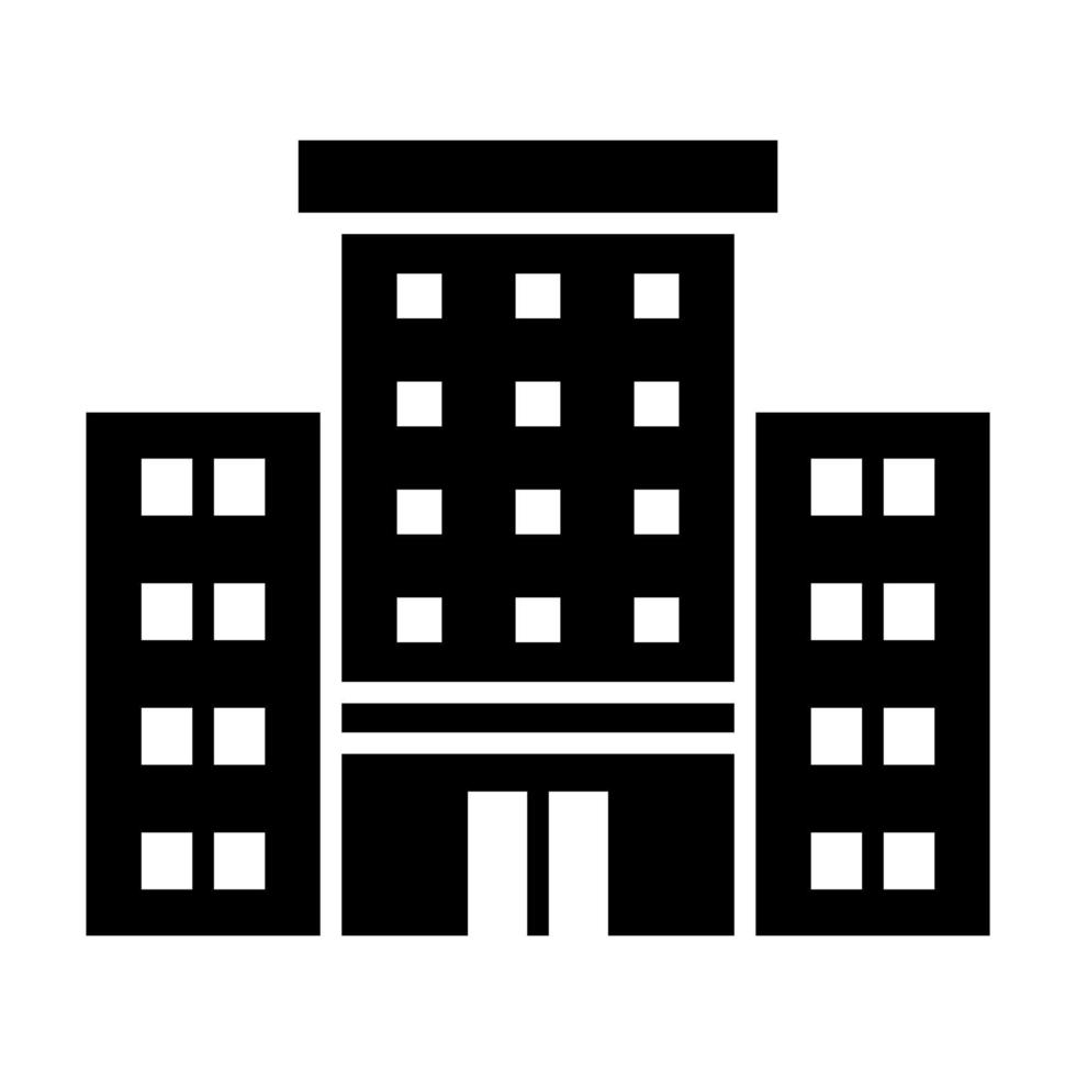 Office Building Glyph Icon vector