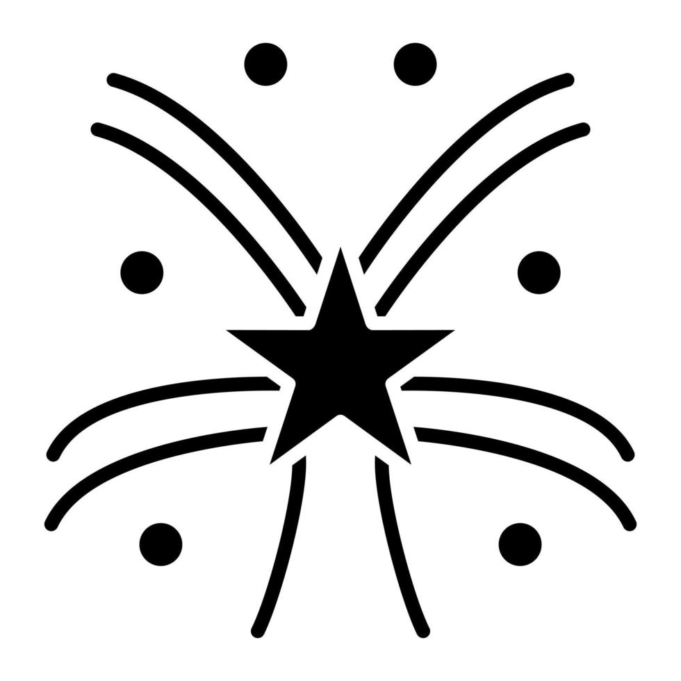 Firework Glyph Icon vector