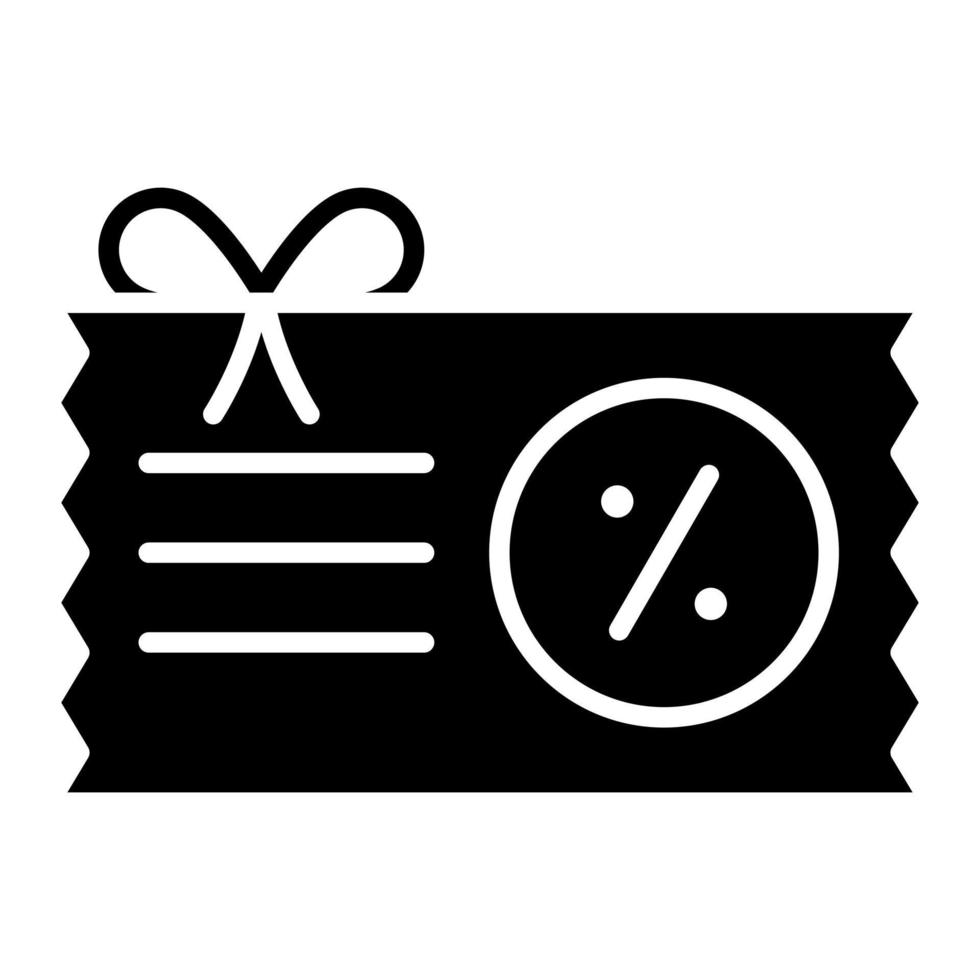 Voucher Glyph Icon vector