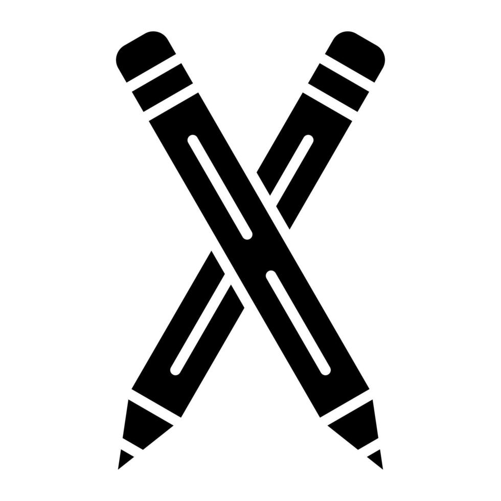 Pencils Glyph Icon vector