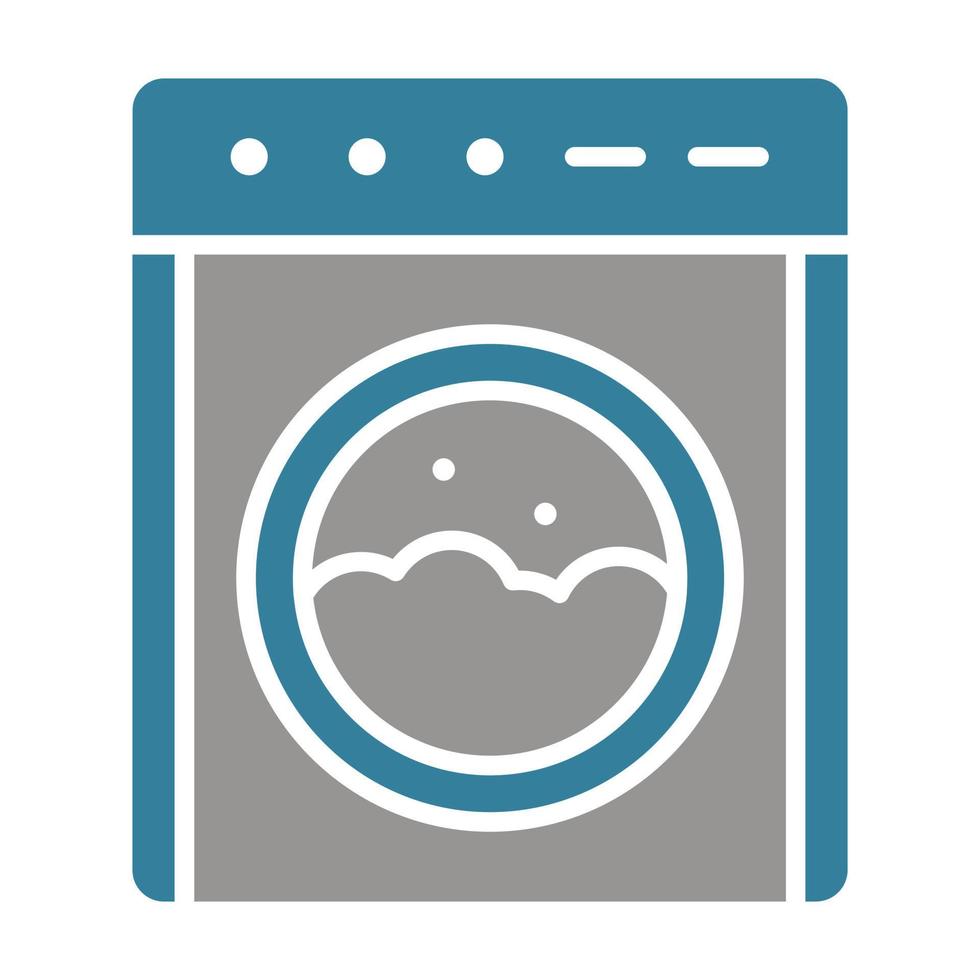 Laundry Machine Glyph Two Color Icon vector