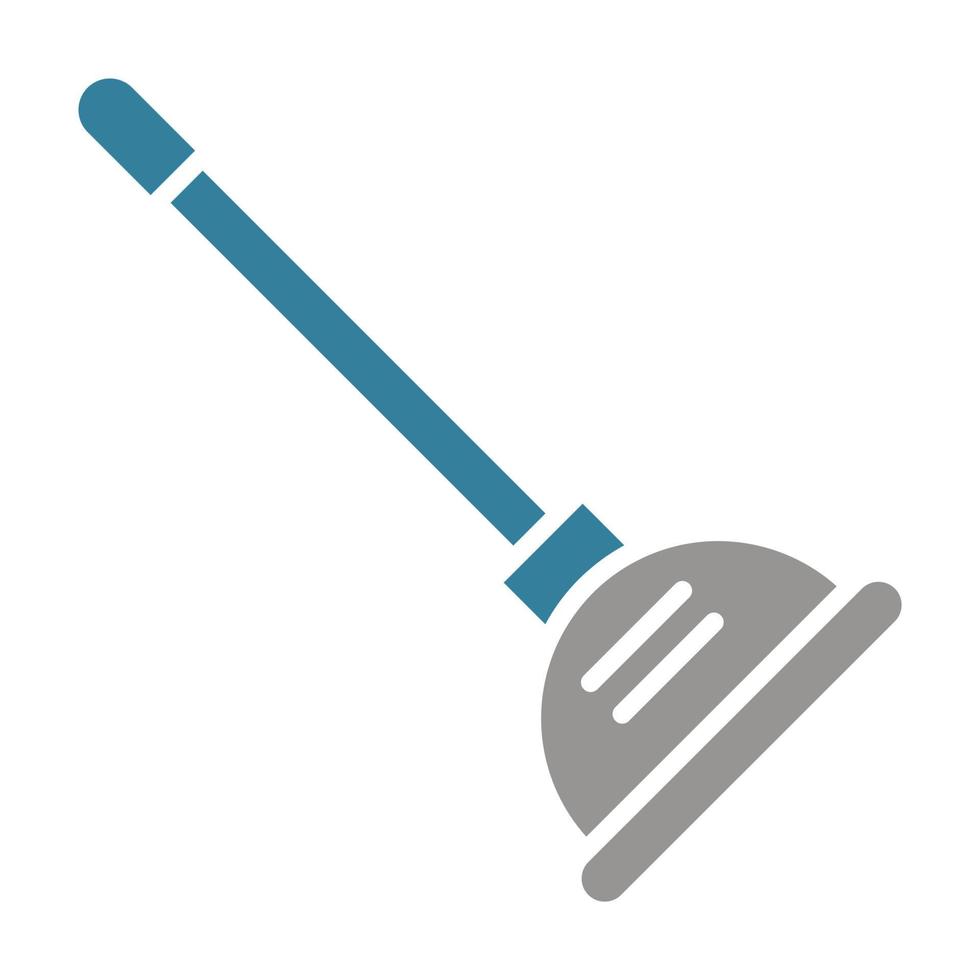 Plunger Glyph Two Color Icon vector