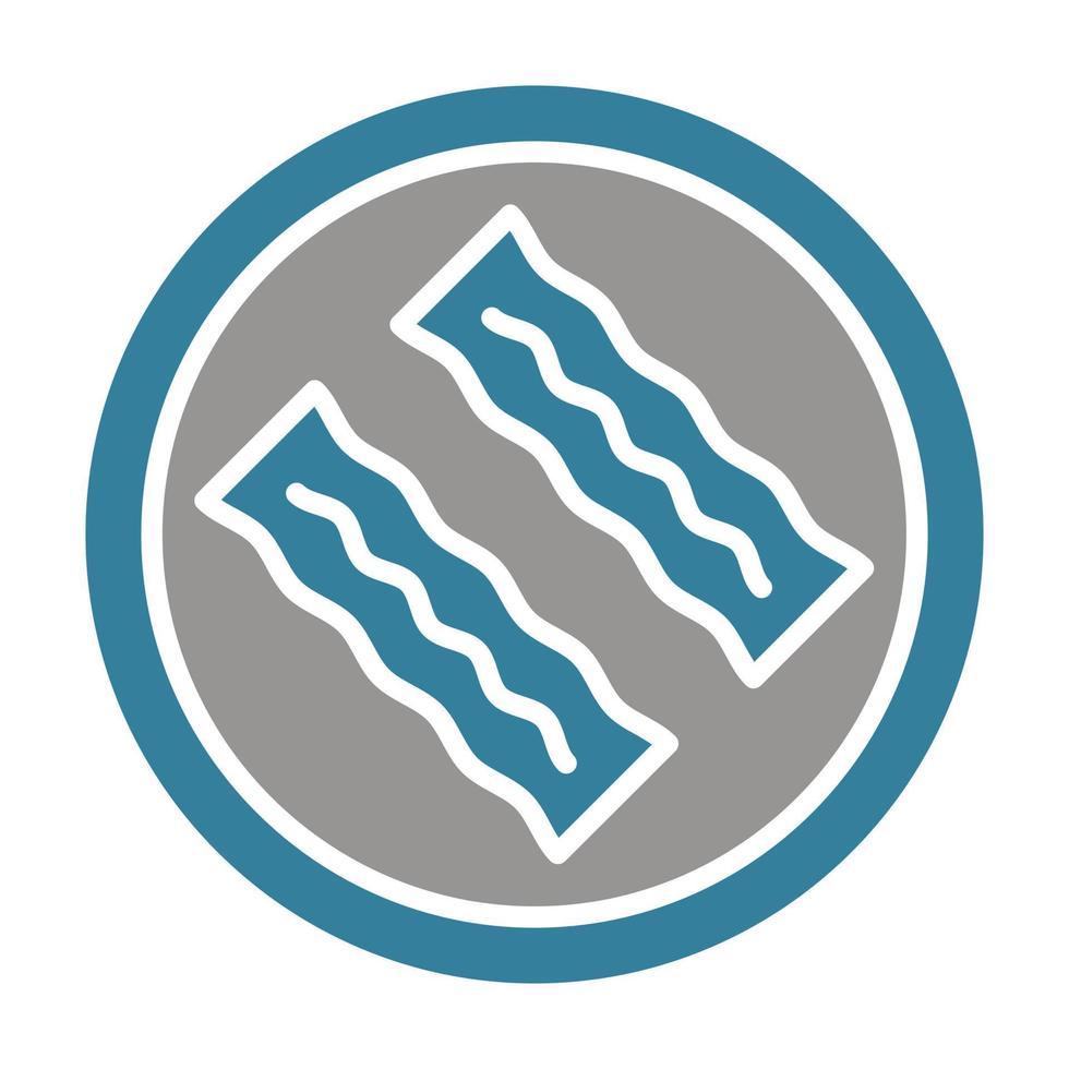 Bacon Glyph Two Color Icon vector