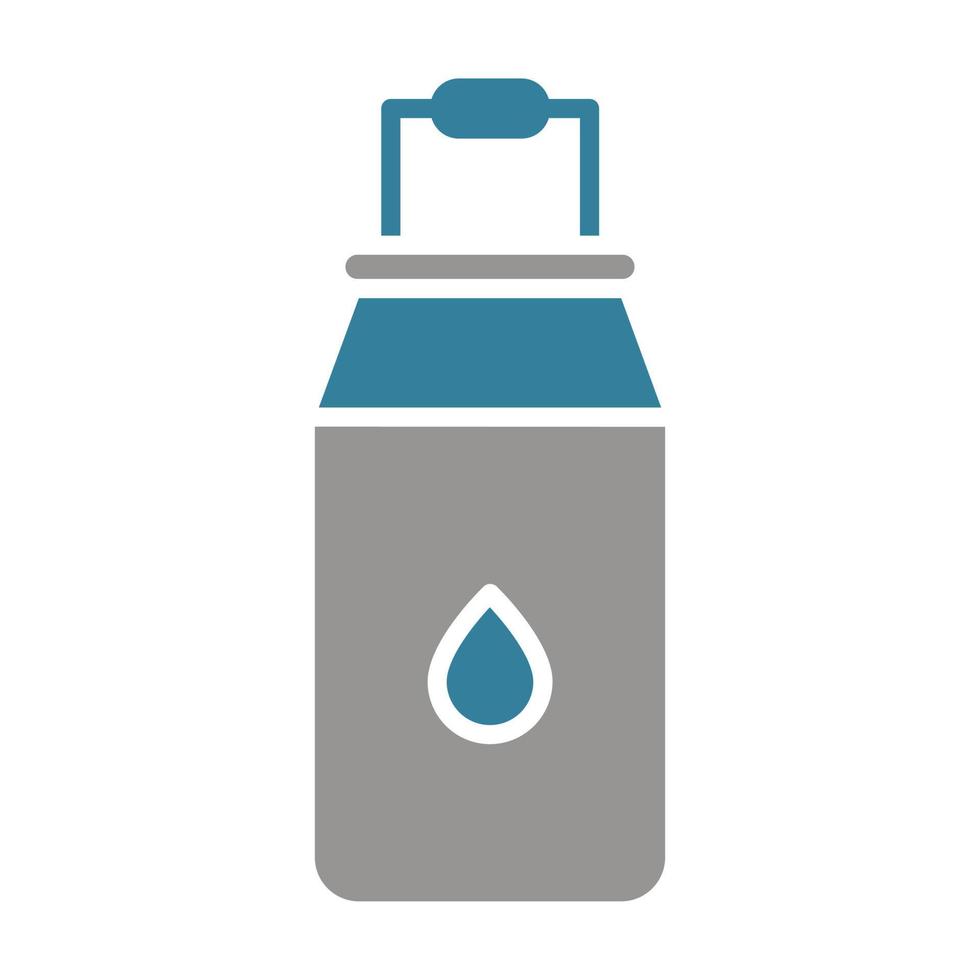 Milk Bucket Glyph Two Color Icon vector