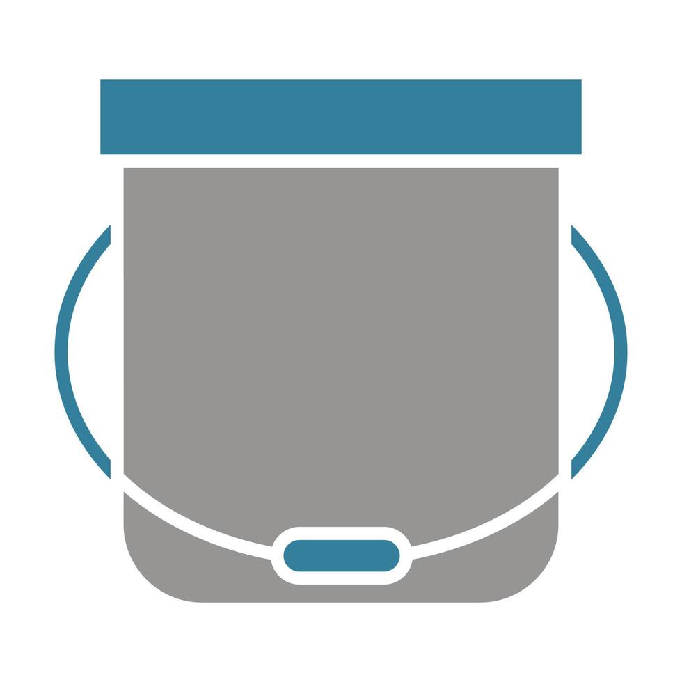 Bucket Glyph Two Color Icon vector