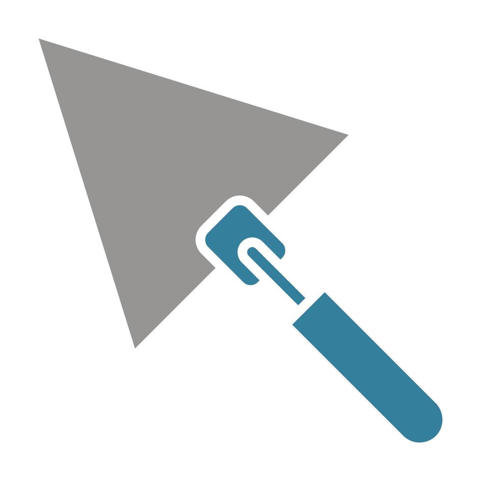 Trowel Glyph Two Color Icon vector