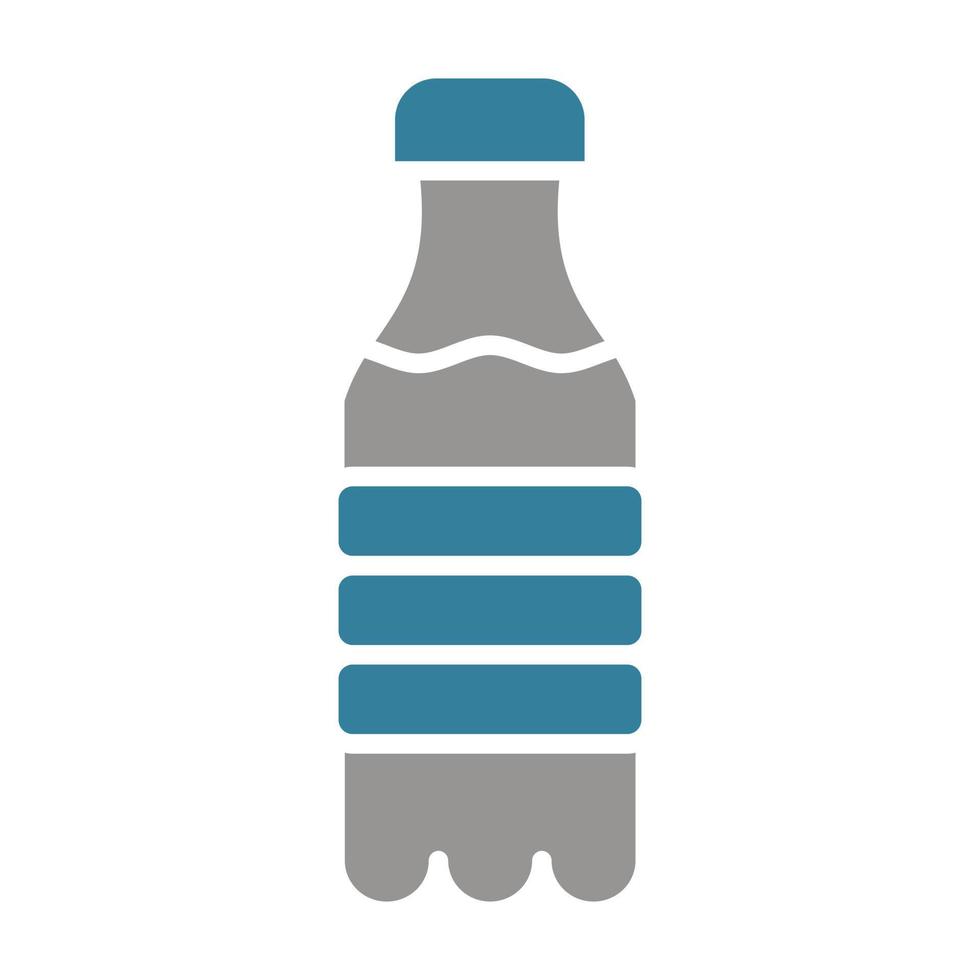 Water Bottle Glyph Two Color Icon vector