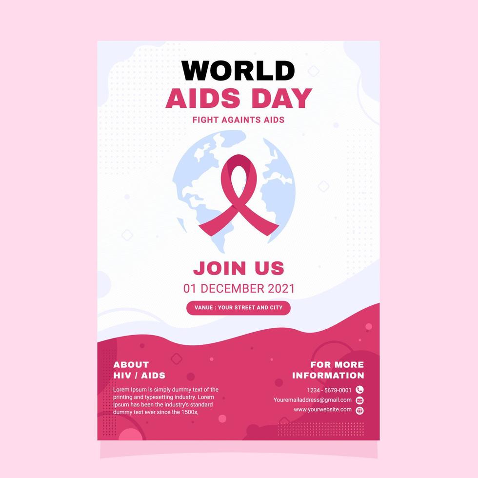 cartel del evento del día mundial del sida vector