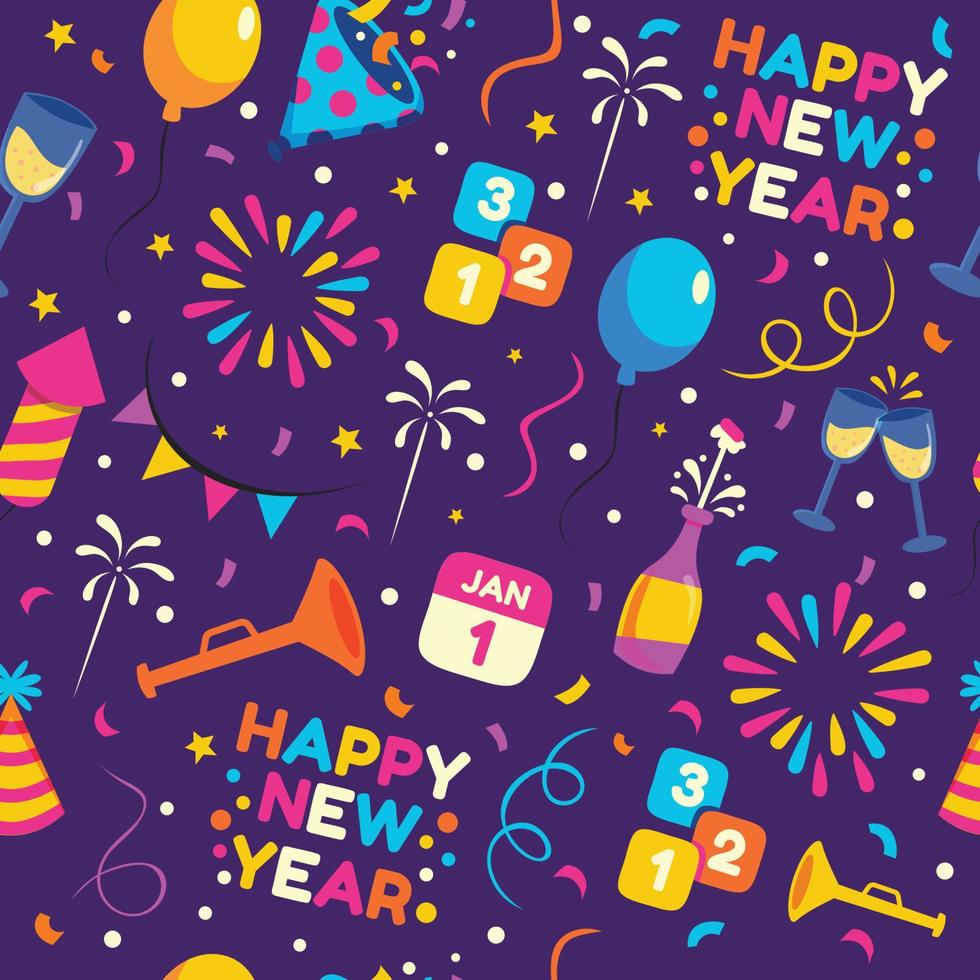 New Year Seamless Background vector