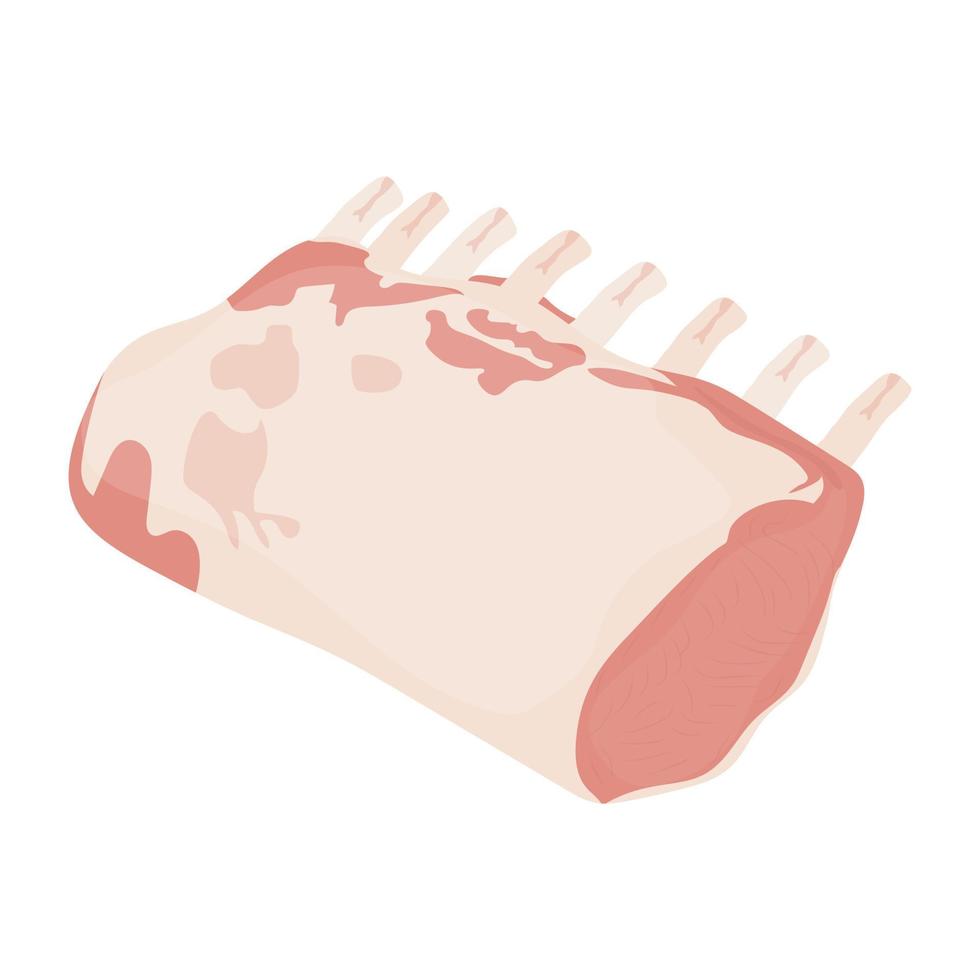 conceptos de carne de costillas vector