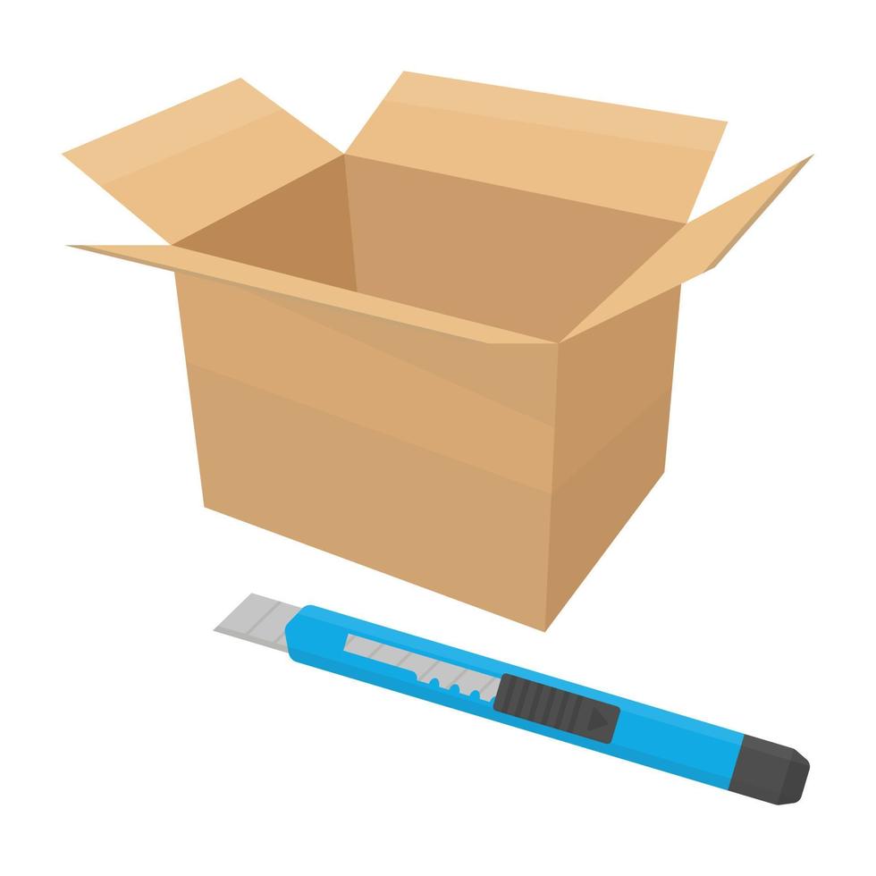 Trendy Unpacking Concepts vector