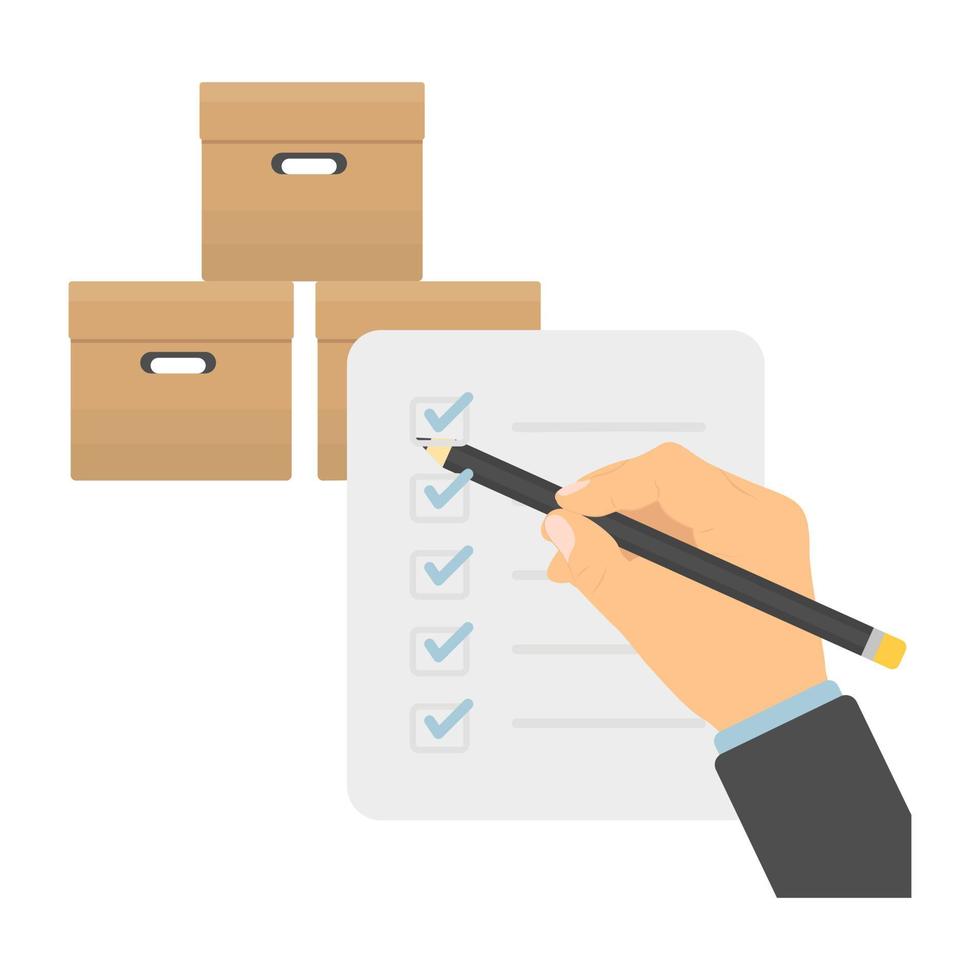 Delivery Checklist Concepts vector