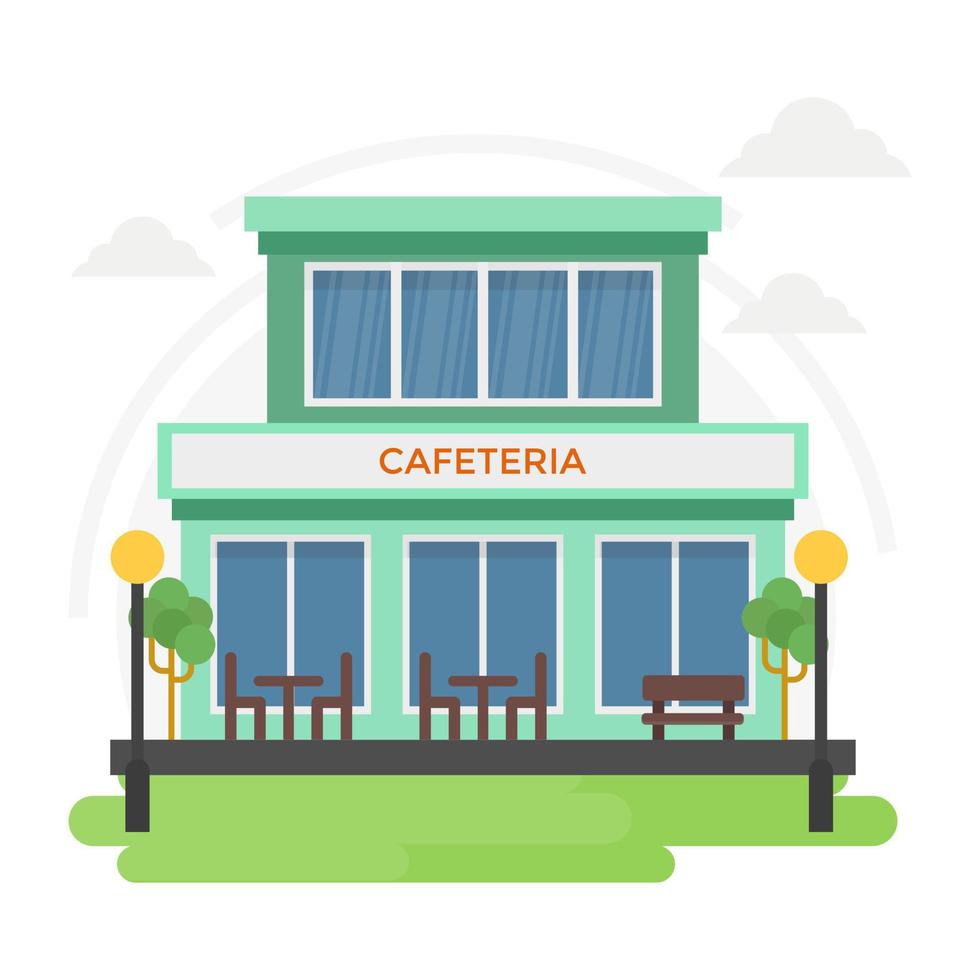 conceptos de cafetería de moda vector