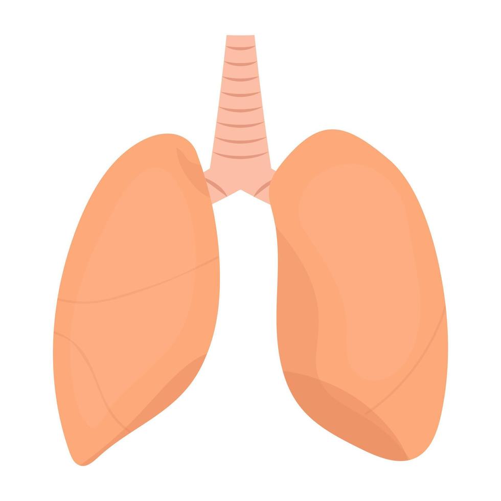 Trendy Lungs Concept vector