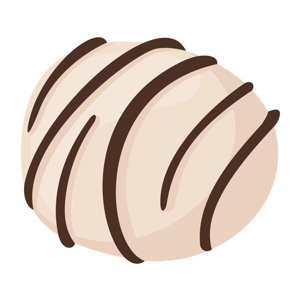 caramelo de chocolate blanco vector