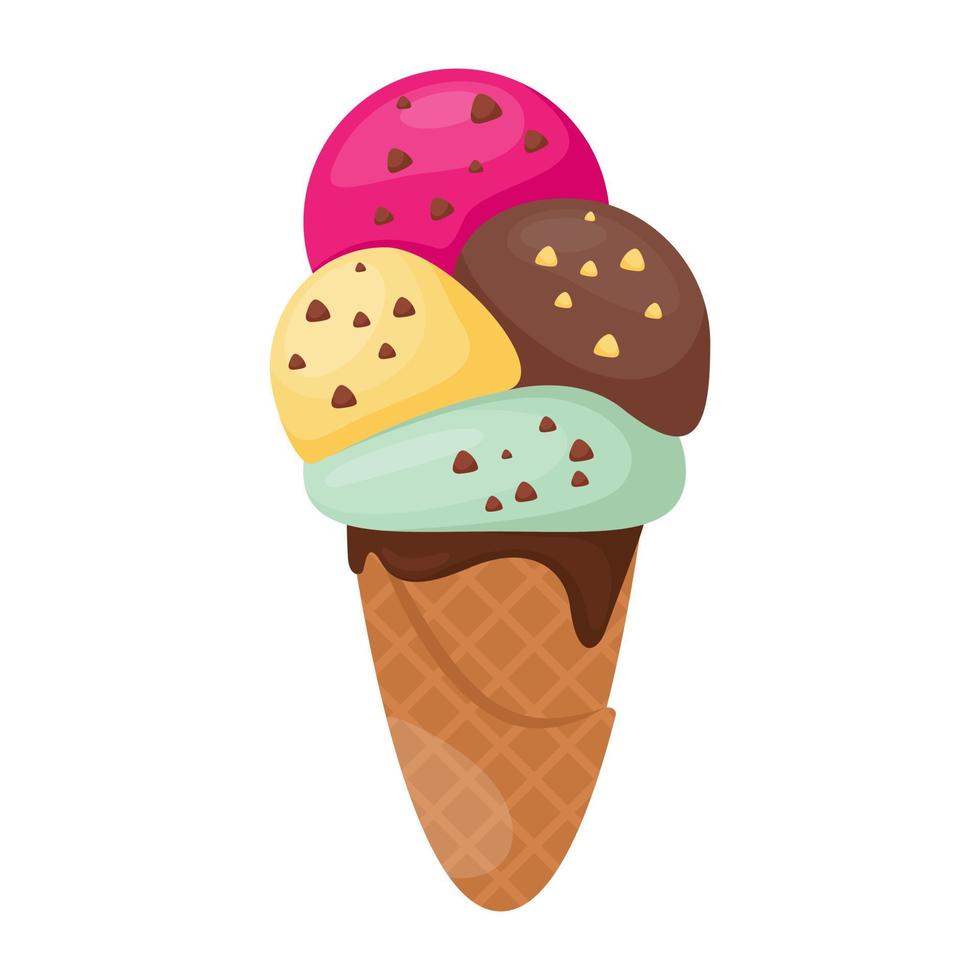 Rainbow Ice Cream vector