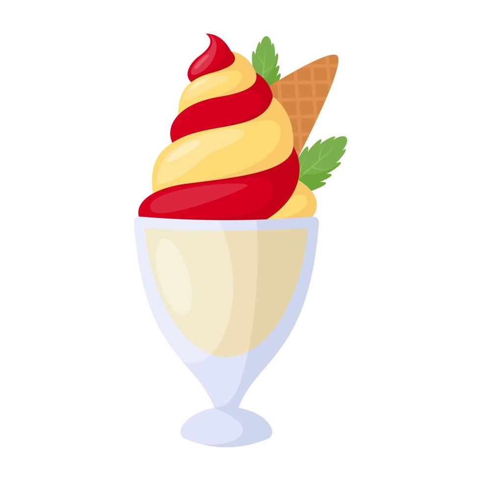 helado de remolino vector