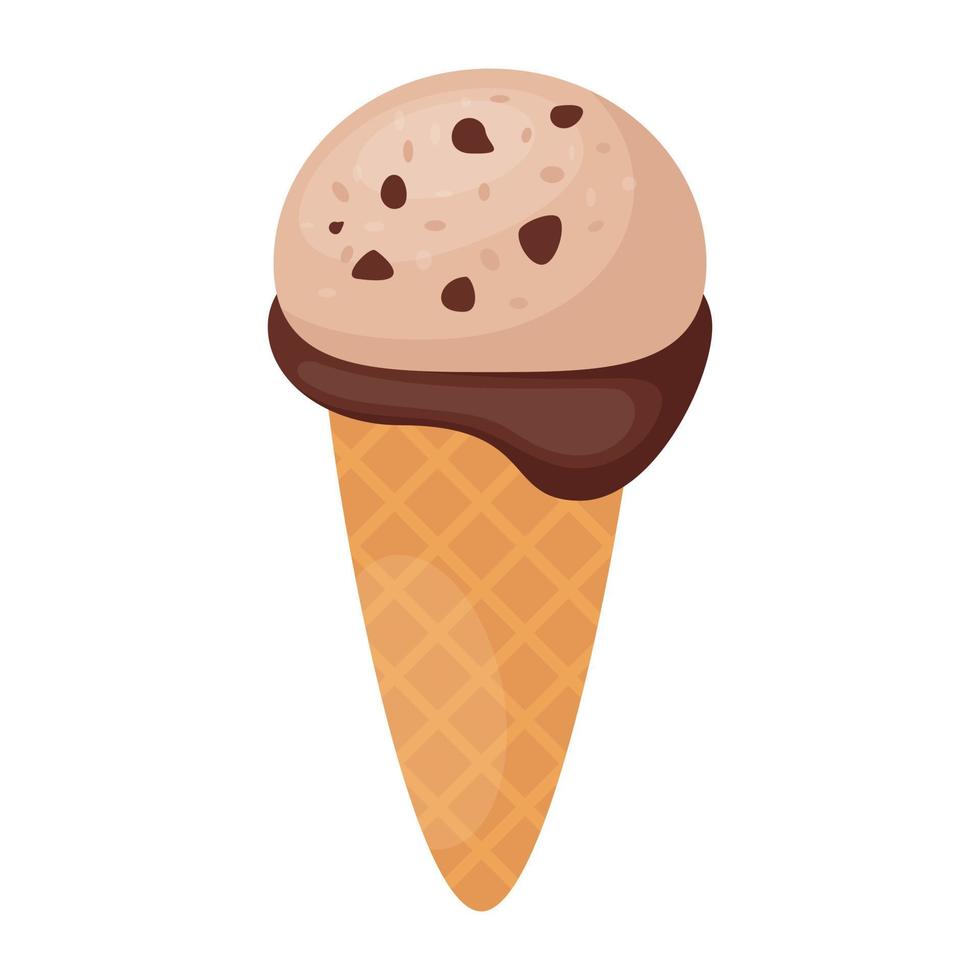 Chocolate Scoop Ice Cream vector