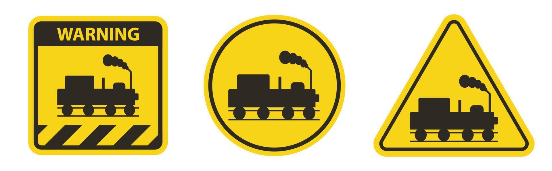 Caution Beware Of Trains Symbol Sign Isolate On White Background vector