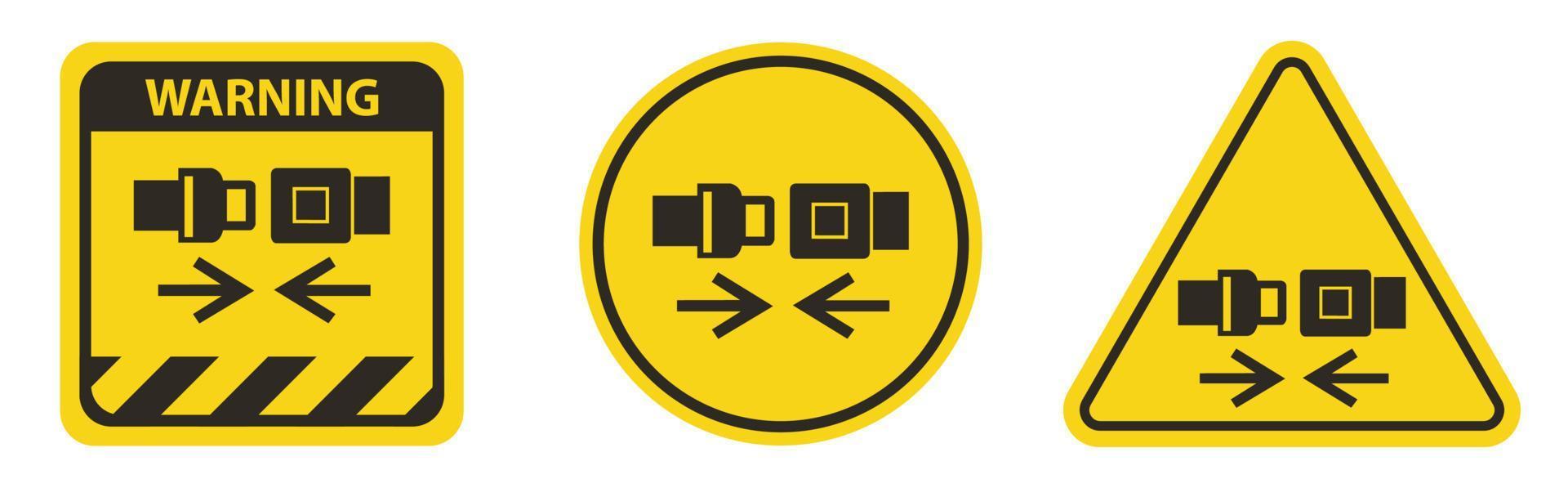 Caution Wear Safety Belt Symbol Sign Isolate On White Background vector