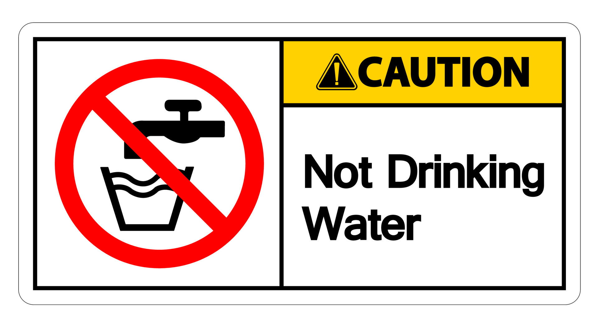 no drinking water sign