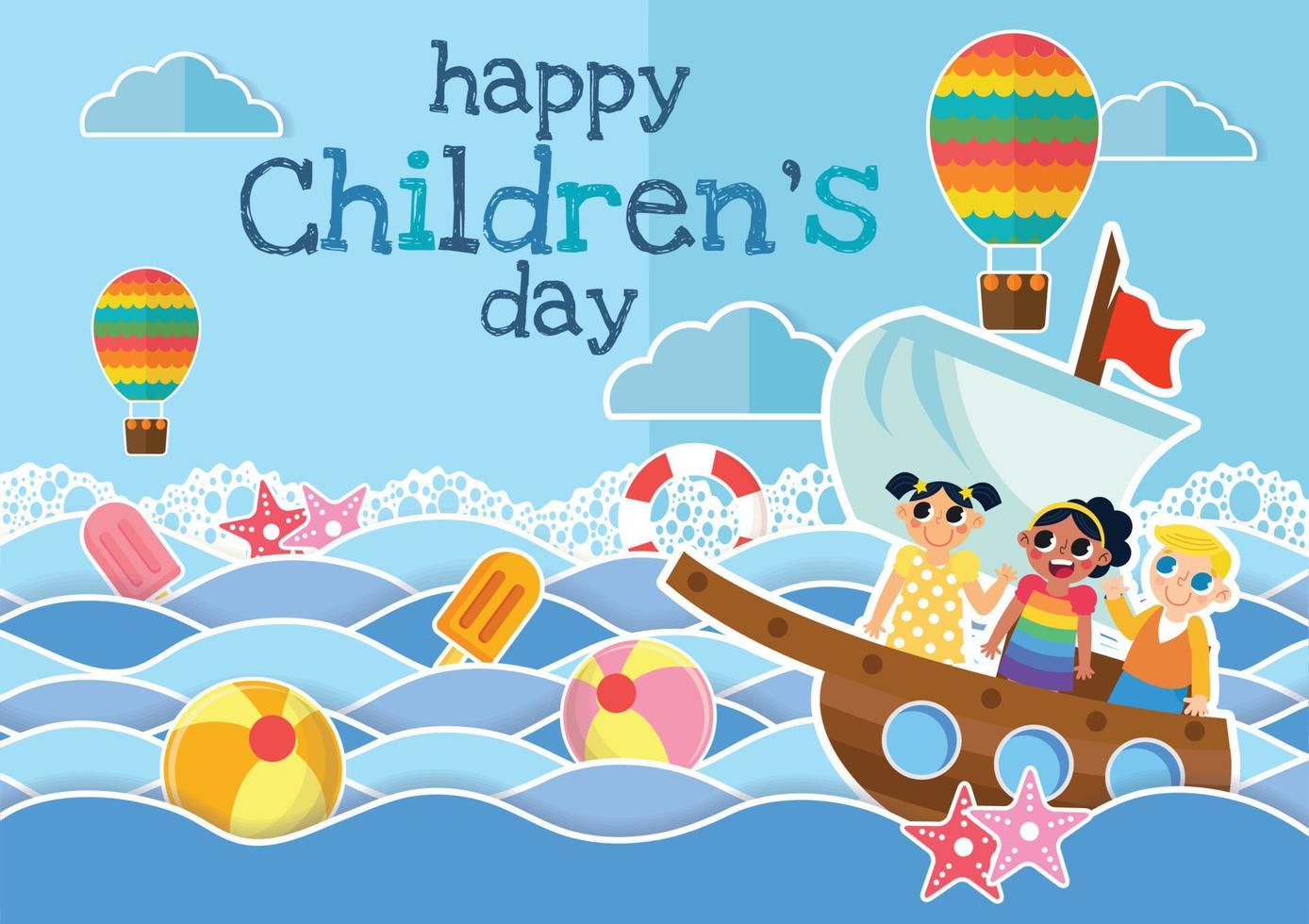 children's day art vector background