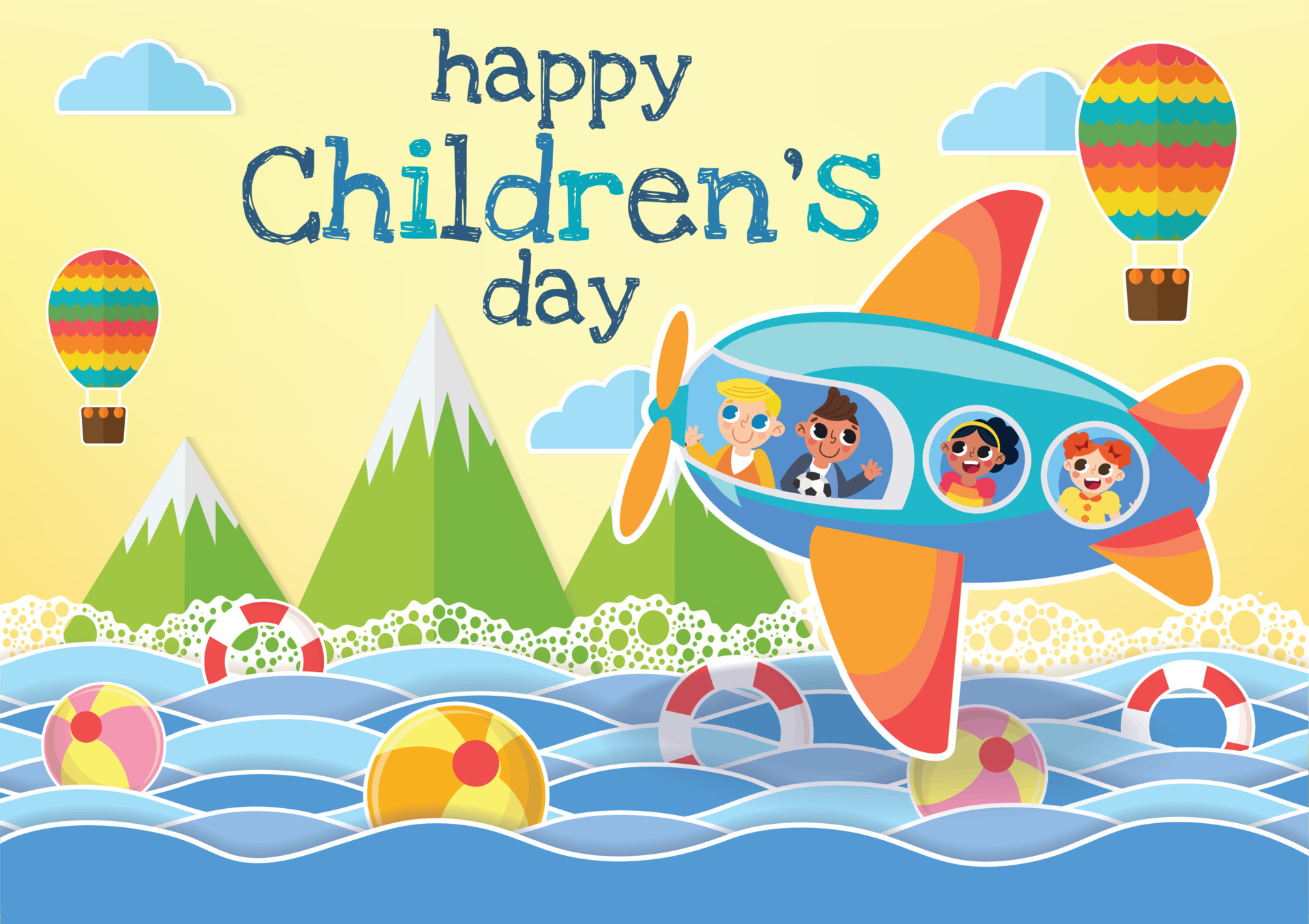 children's day colorful kids and toys kid stuffs wallpaper 4659909 Vector  Art at Vecteezy