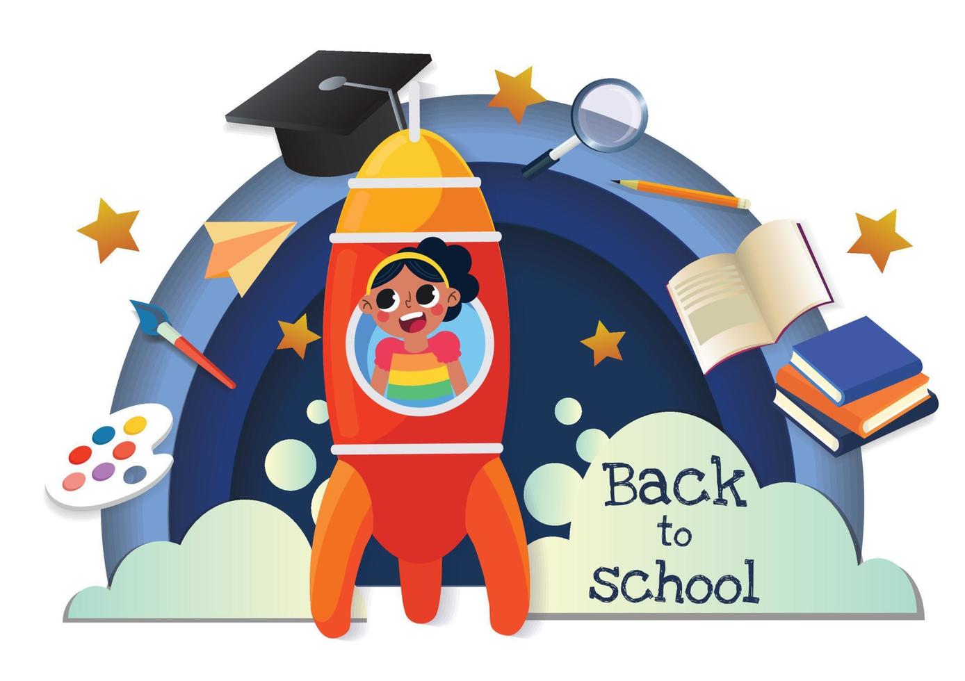 back to school banner design vector