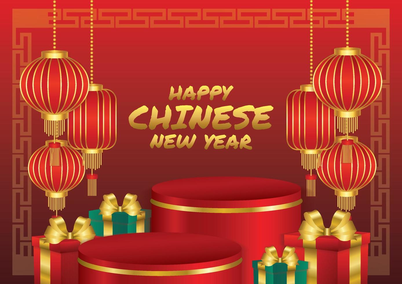 chinese new year art vector banner