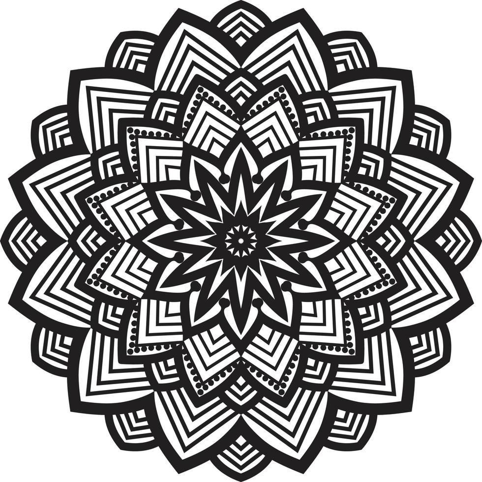 Black Mandala for Design vector