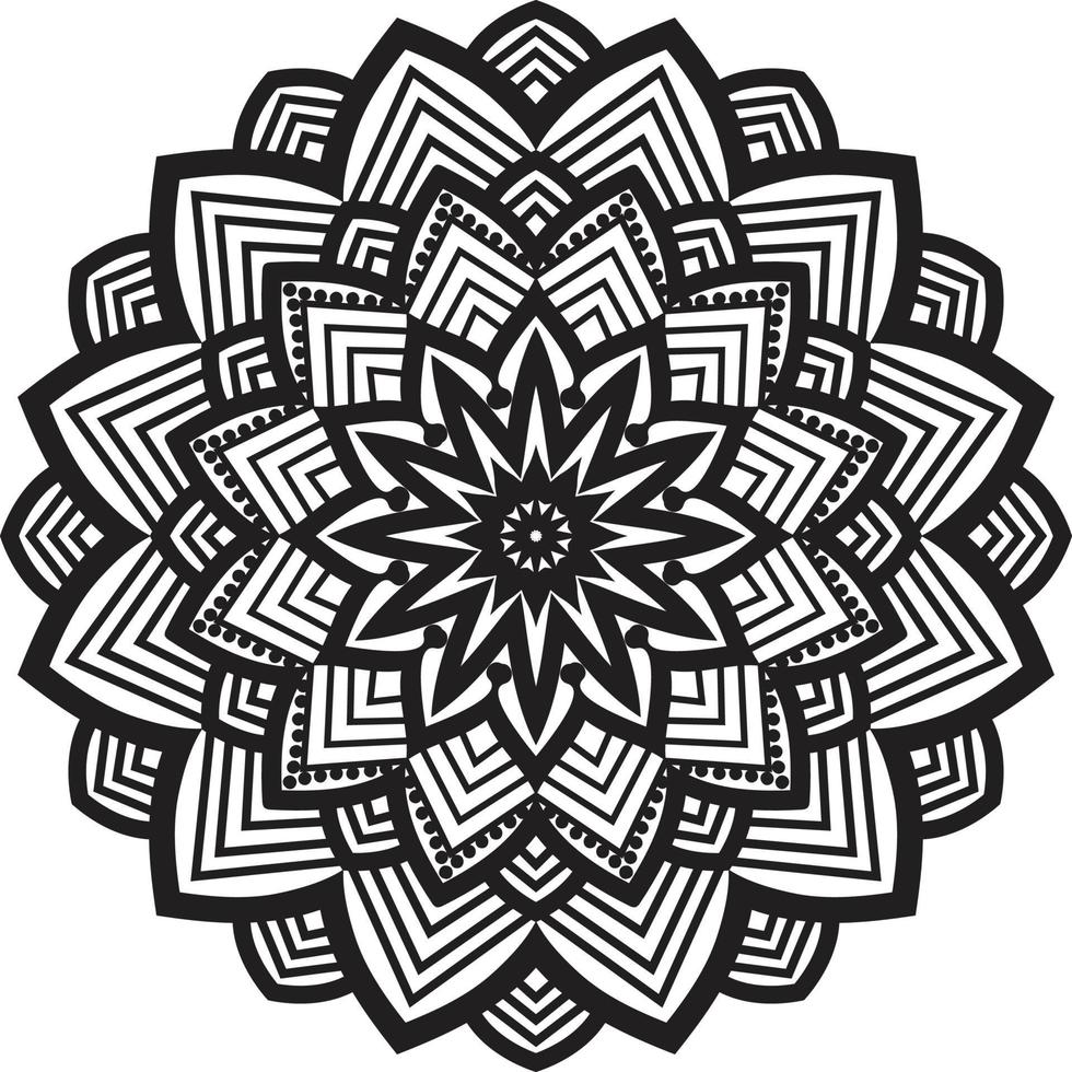 Black Mandala for Design vector