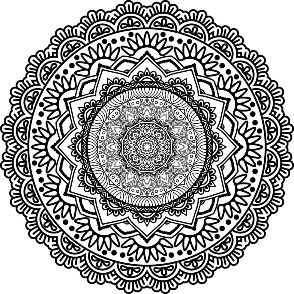 mandala negro para el diseño vector