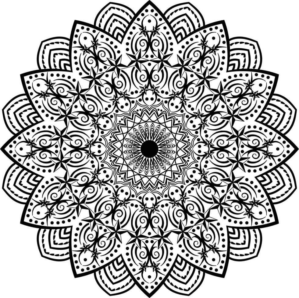 mandala negro para el diseño vector