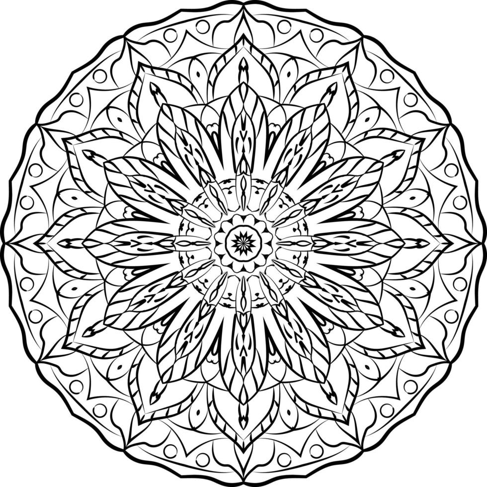 Black Mandala for Design vector