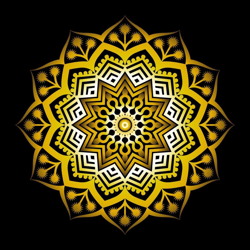 Luxury mandala background design with golden arabesque pattern vector