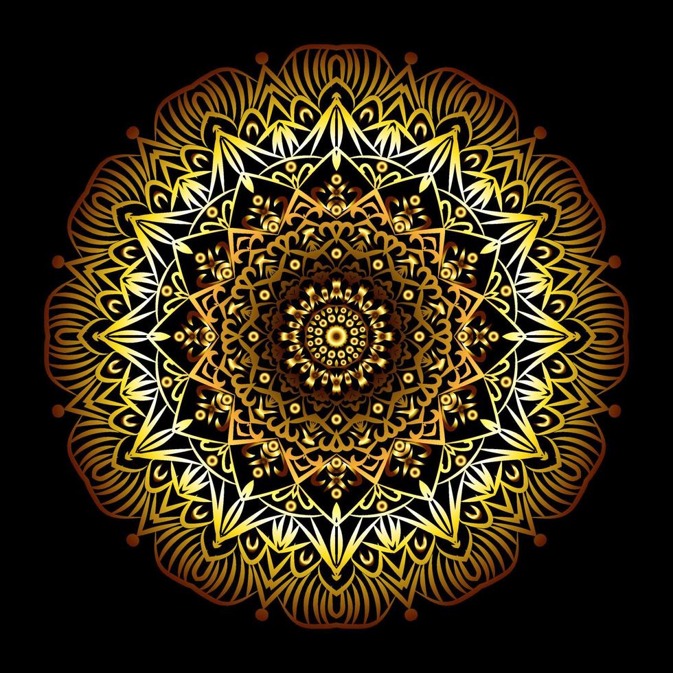 Luxury mandala background design with golden arabesque pattern vector