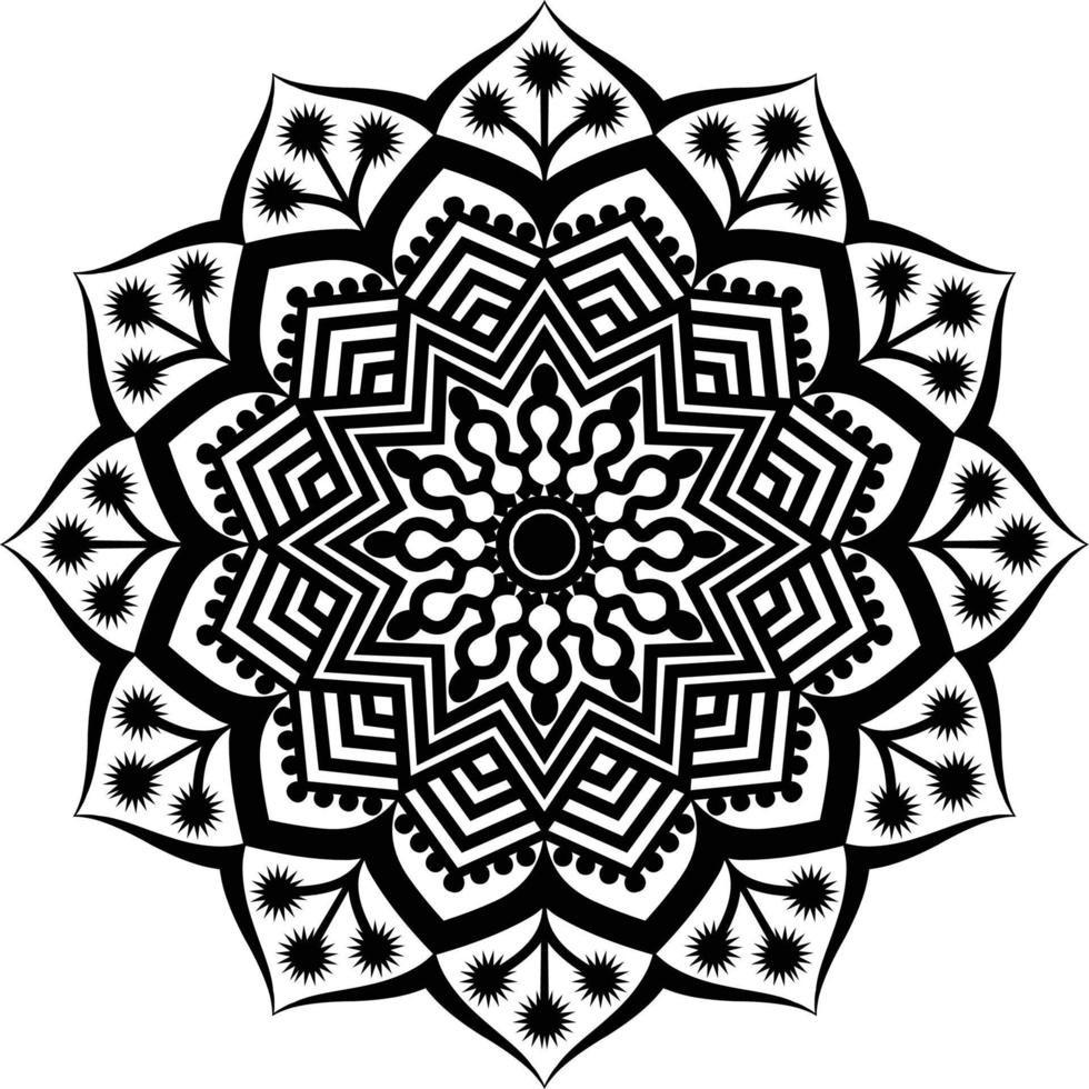 mandala negro para el diseño vector