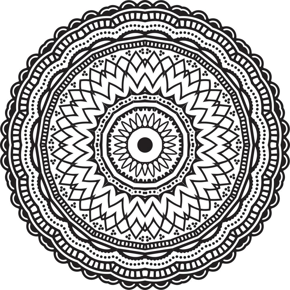 Black Mandala for Design vector