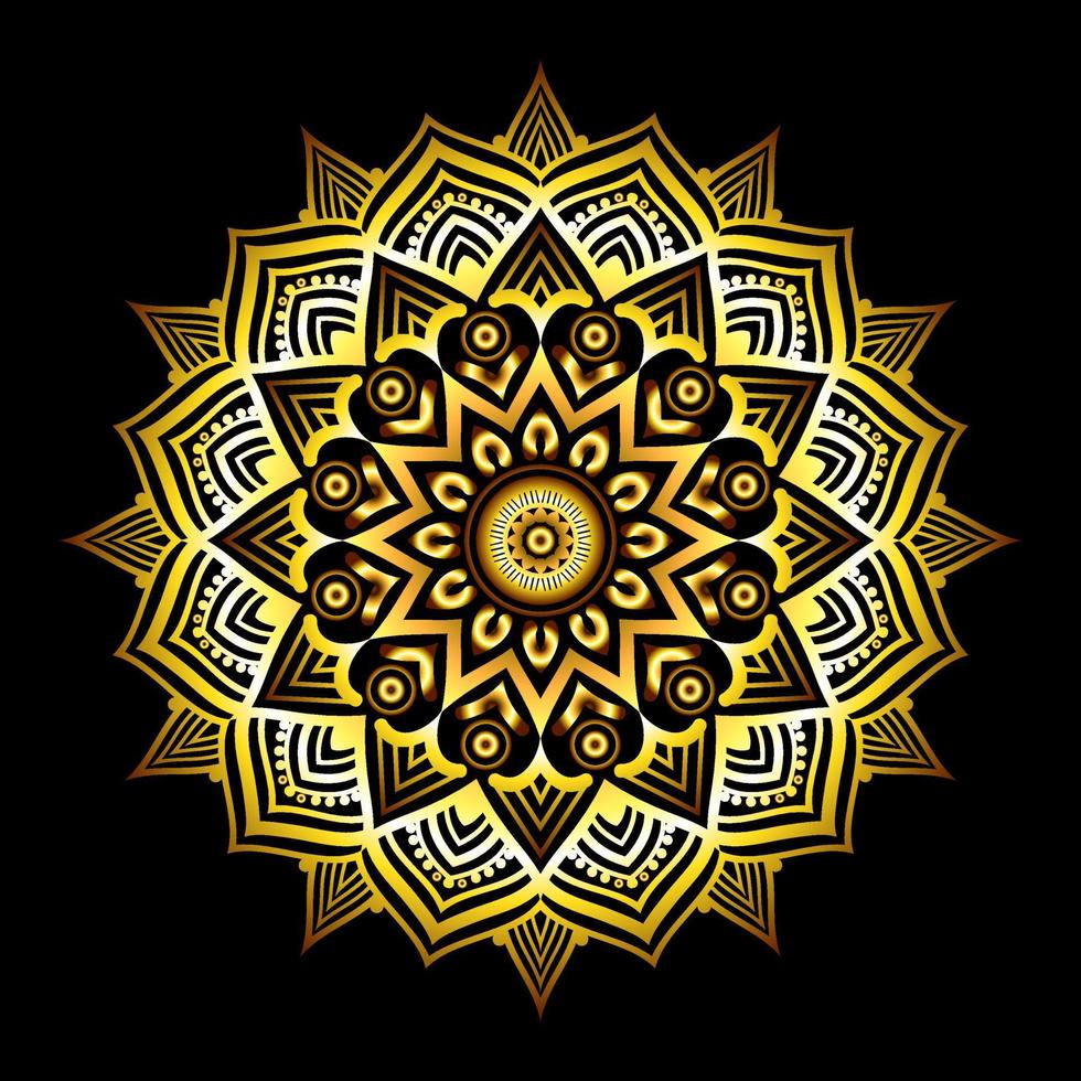 Luxury mandala background design with golden arabesque pattern vector