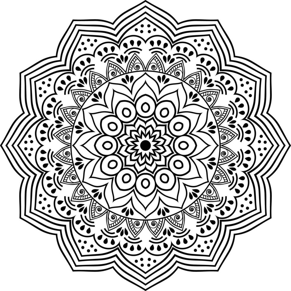 mandala negro para el diseño vector