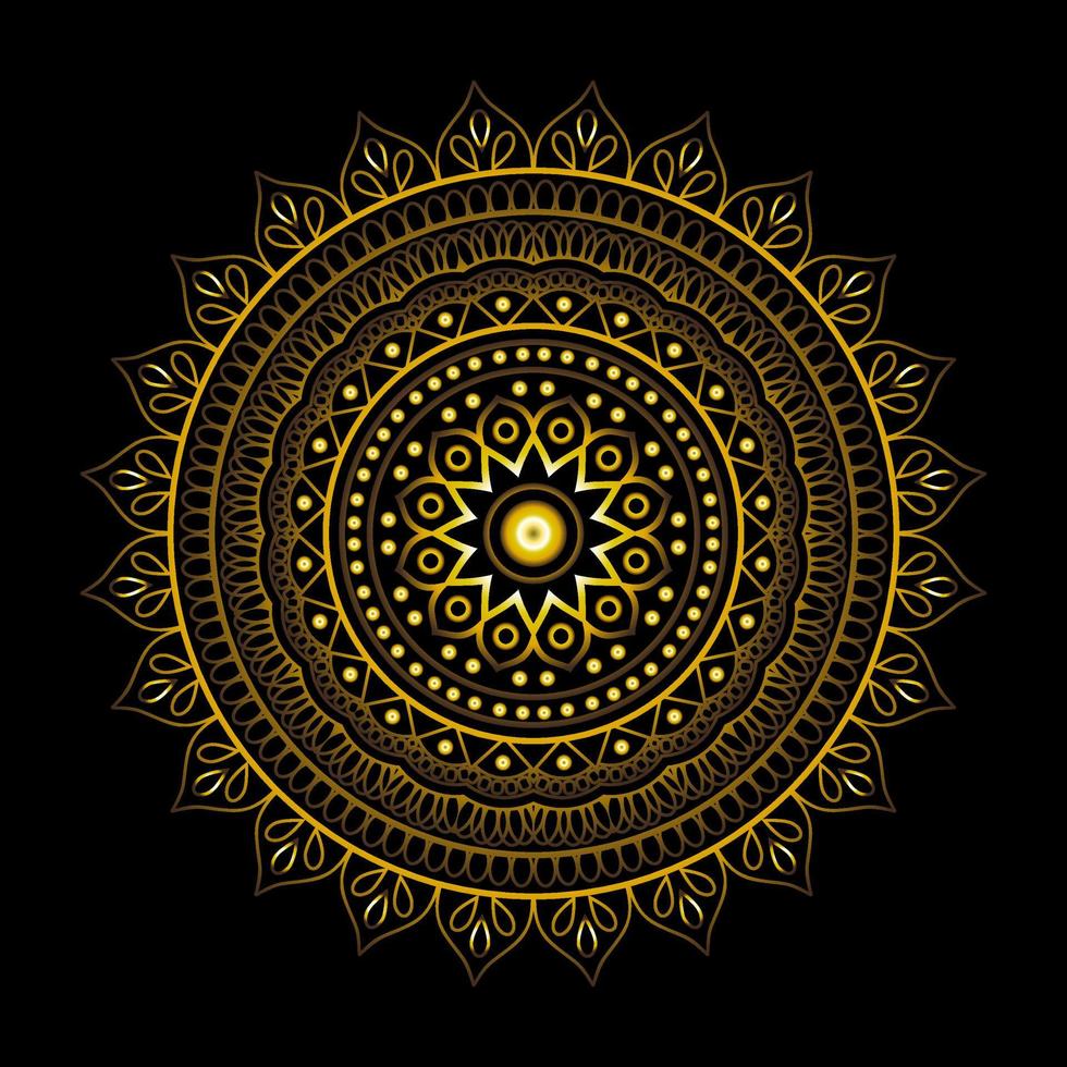 Luxury mandala background design with golden arabesque pattern vector