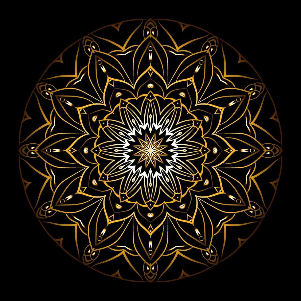 Luxury mandala background design with golden arabesque pattern vector