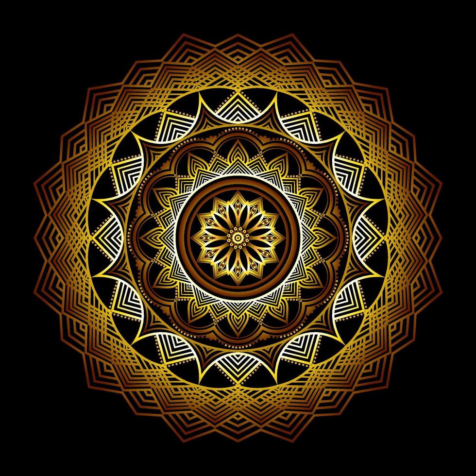 Luxury mandala background design with golden arabesque pattern vector