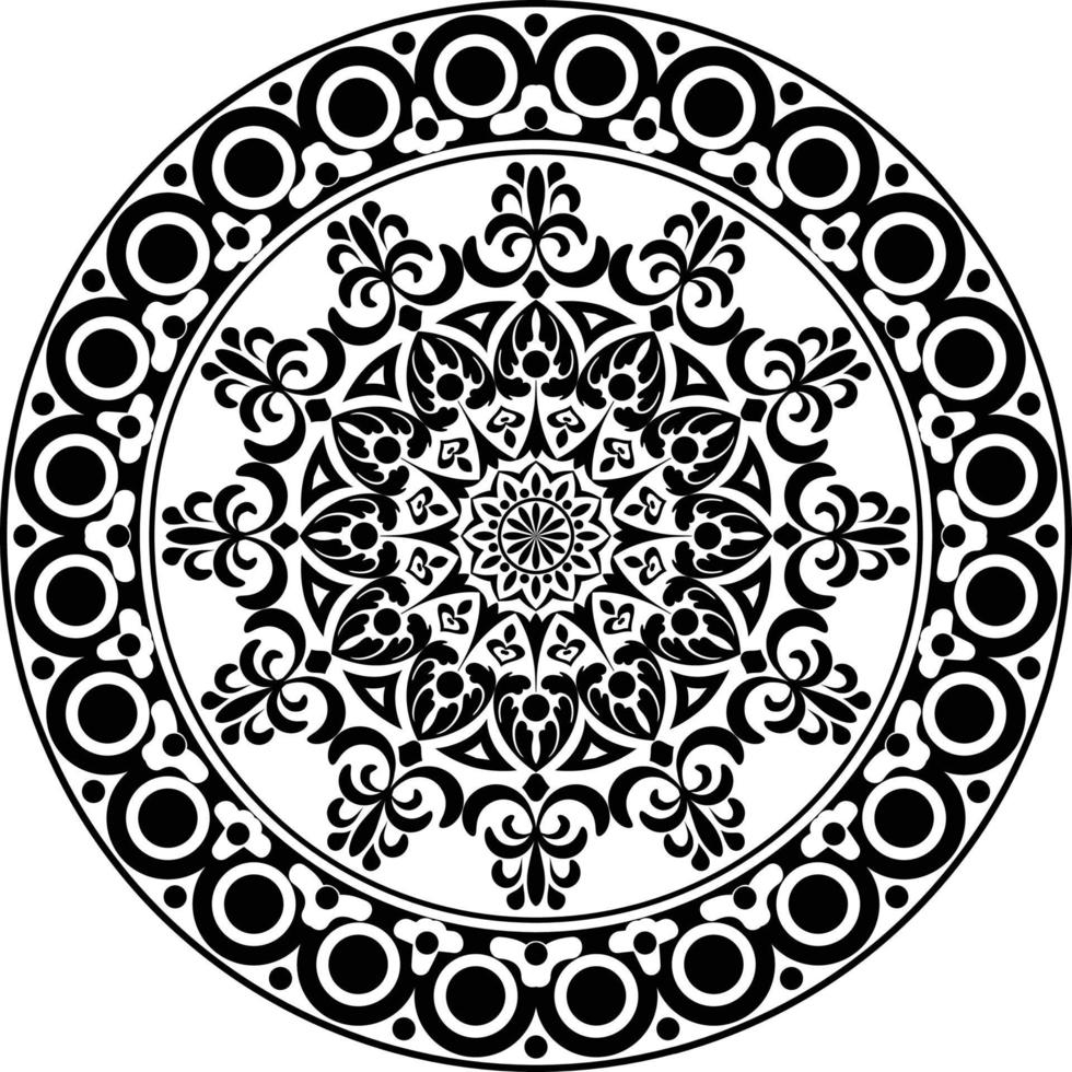 Black Mandala for Design vector